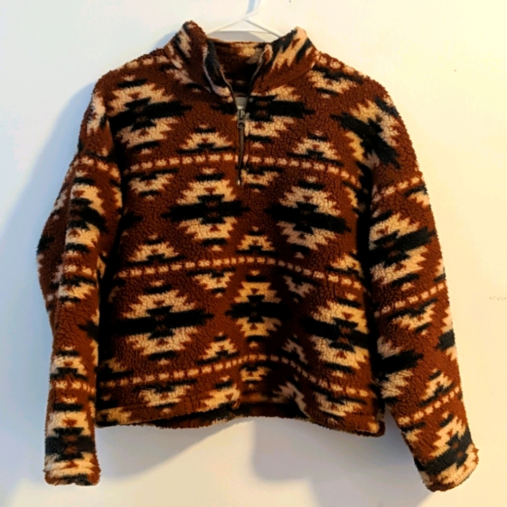 Quarter Zip Fleece Pullover - Cropped